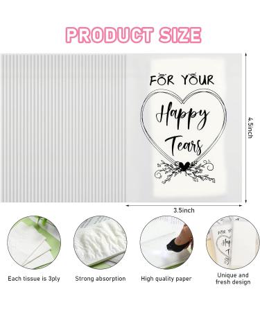 60 Pack Travel Size Wedding Happy Tears Tissues - Bulk 3 Ply Facial Tissue Packs for Guests - Wedding Party Favors - Buy Online on GoSupps.com