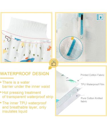 Baby Diaper Skirt | Boys Girls 2-in-1 Training Pants | Waterproof Reusable Nappy Shorts | Polar Bear Design | High Waist for Belly Protection | Cotton TPU Material - Buy Online on GoSupps.com