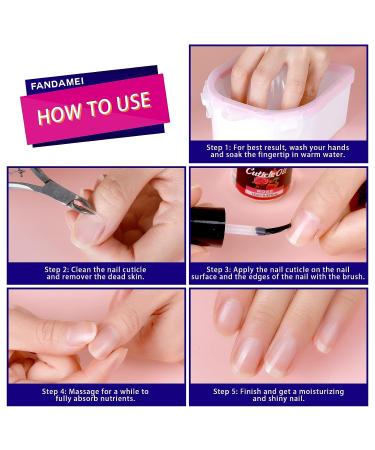 Fandamei Nail Cuticle Oil 2PCS - Nourishing and Moisturizing Cuticle Care Oil with Rose Fragrance - 0.42 oz - Buy Online on GoSupps.com