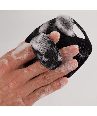 Silicone Body Scrubber Exfoliating Loofah Brush for Skin Cleaning & Lather Boosting - Black (1 Pack) - Buy Online on GoSupps.com