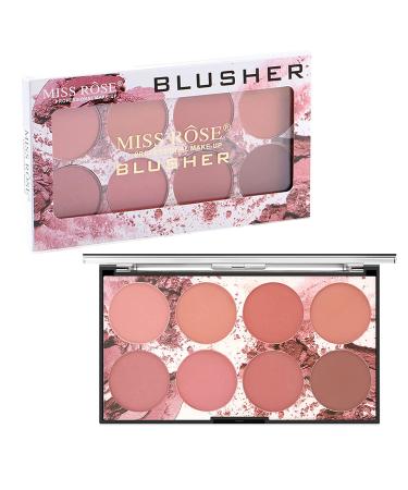 CCbeauty 8 Color Matte Blush Palette for Long Lasting Natural Glow | Professional Face Blushes and Highlight Palette - Ideal Valentine's Day Gift for Her - Buy Online on GoSupps.com