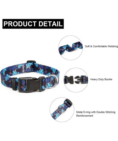 Mercano Adjustable Dog Collar - Soft Nylon Comfort & Stylish Tortoise Bamboo Pattern for Small Medium Large Dogs & Cats - Buy Online on GoSupps.com