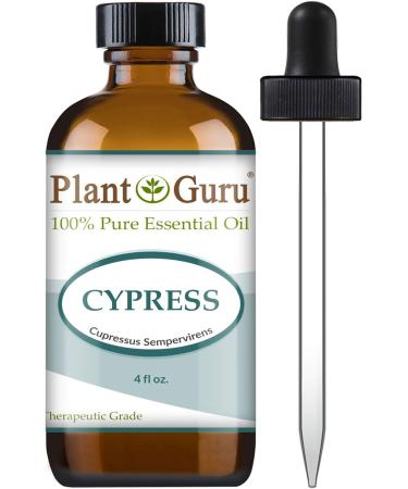 Plant Guru Cypress Essential Oil 4 oz 100% Pure Undiluted Therapeutic Grade 4 Fl Oz (Pack of 1)