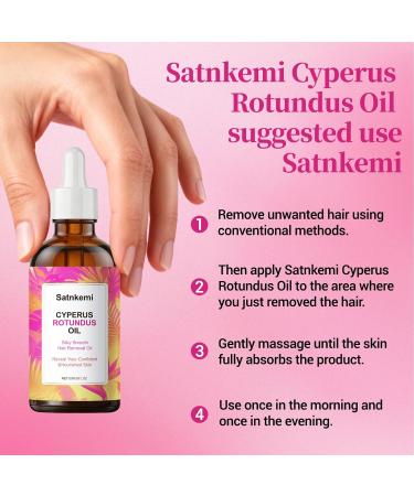 Satnkemi Cyperus Rotundus Oil Reducing Body Hair Growth Gentle and Non-Irritating For All Skin Types Natural ingredients soothing the skin 60mL Cyperus rotundus Hair Removal Essential Oil - Buy Online on GoSupps.com