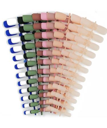 Bellelfin 240pcs Square Full Cover Short Press on False Nails - 10 Colors, 12 Sizes - DIY Manicure for Women, Girls, Teens - Buy Online on GoSupps.com