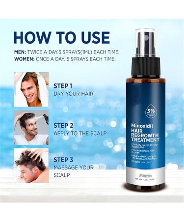 100ML Hair Growth Serum with 5% Minoxidil for Men & Women | Thicker Stronger Hair Treatment with Biotin | Stop Hair Thinning & Loss - Buy Online on GoSupps.com