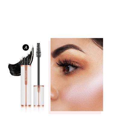 XunChung Mascara High Pigment Ink 4D Waterproof Mascara Silk Fiber Volume Eyelash Mascara Black Curling Eyelash Thick Mascara Eye Makeup Color 1