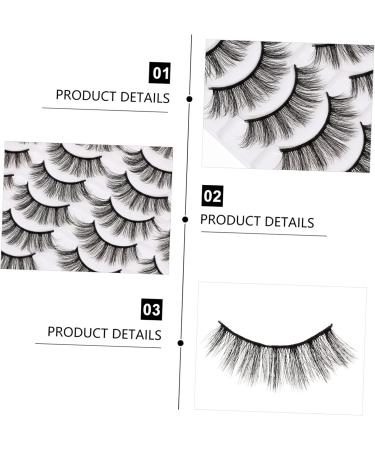 Beatifufu 1 Box 5d False Eyelashes No Glue Eyelashes Artificial Eyelashes Wispy Eyelashes Faux Eyelashes Pesta as Postizas Naturales Stick on Fake Eyelashes Cosmetic Eyelashes Chemical Fiber - Buy Online on GoSupps.com
