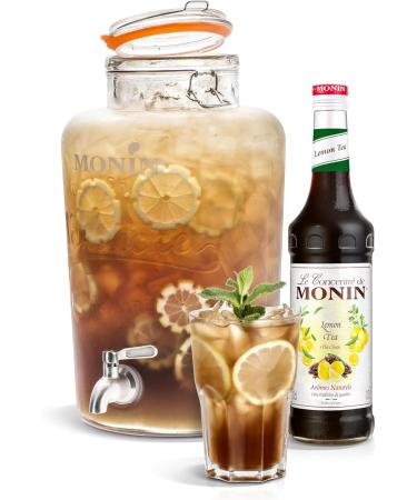 MONIN Premium Lemon Tea Concentrate 1L - Vegan-Friendly, Allergen-Free, 100% Natural Flavours - Ideal for Hot and Iced Teas - 1 Pack - Buy Online on GoSupps.com