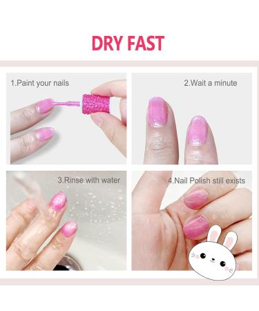M&U MAKE YOU UP 7Pcs Non-Toxic Water-Based Nail Polish Set for Girls | Quick Dry Peel-Off Kid-Friendly - Buy Online on GoSupps.com