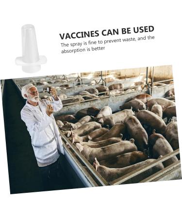Lurrose 10pcs Veterinary Nasal Dropper Makeup Kit for Pigs - Nozzle Sprayers for Medicine Atomization - White - Buy Online on GoSupps.com