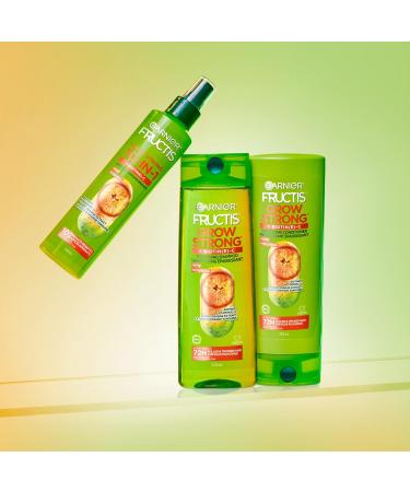 Garnier Fructis Grow Strong Biotin Shampoo for Thicker Hair with Vitamin C adds Volume to Fine Hair 650ml Shampoo 650 ml (Pack of 1) - Buy Online on GoSupps.com