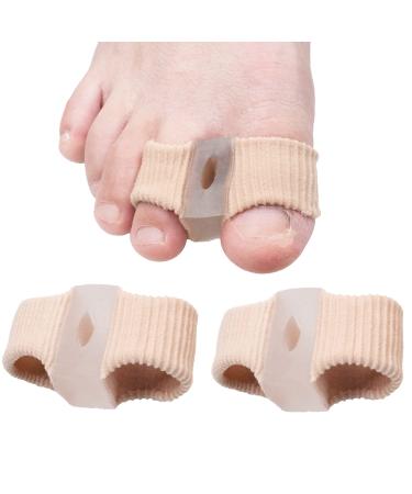 Toe Straightener-Soft and Skin Friendly Hammertoe Corrector Double Orifice Design Big Toe Separator Relieve Foot Pain Toe Separator Suitable for Overlapping Hallux Valgus Hammer Toe(1pair) Medium 1 Pair