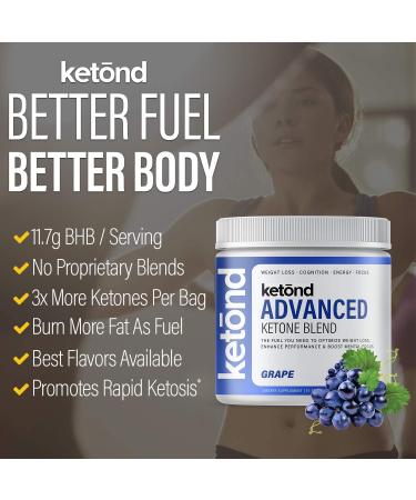Ketond Exogenous Ketones Advanced Blend - Grape Flavor for Rapid Weight Loss & Energy - 30 Servings - Buy Online on GoSupps.com