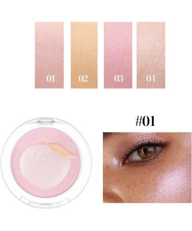 Highlighting Powder - Sculpting Illuminating Shimmer Makeup Powder 4 Shades for Multi-Use Eyes Cheeks Brows Lips 0.22OZ/9g (04#Banana) - Buy Online on GoSupps.com