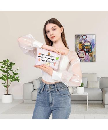 BDPWSS Life Without Acupuncturist Is Pointless Makeup Bag | Perfect Acupuncturist Gift & Waterproof Acupuncture Love Item - Buy Online on GoSupps.com