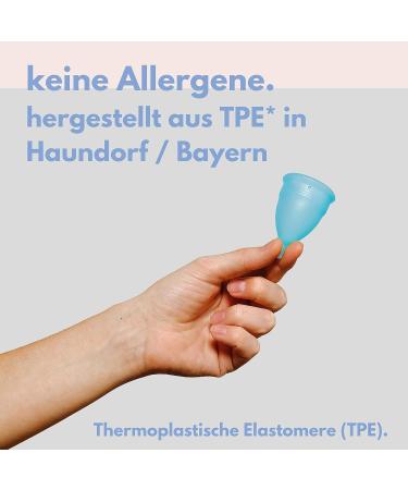 CarrieCup Menstrual Cup Medium - BPA-Free Silicone-Free Sustainable Alternative to Tampons & Pads - Made in Germany - Includes Purple Bag - Buy Online on GoSupps.com