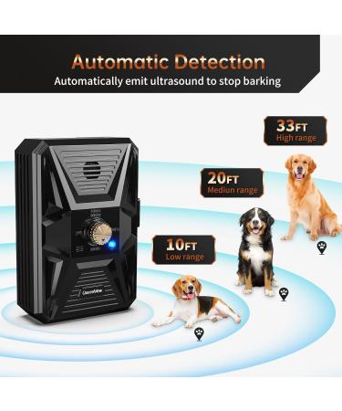 Anti Barking Device 3 Levels Dog Barking Control Devices 33FT Range Auto Ultrasonic Dog Bark Deterrent Stop Dog Barking Trainer Recharge Dog Silencer Bark Box for Puppy Small Medium Large Dogs Black#101 - Buy Online on GoSupps.com