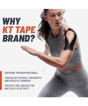 KT Tape Original Cotton - Elastic Kinesiology Athletic Tape 125 Uncut Roll in Black | Improve Performance & Recovery - Buy Online on GoSupps.com