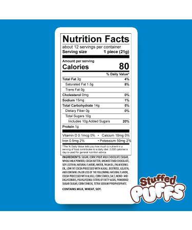 Stuffed Puffs Variety 3 Pack: Classic Milk Chocolate, Chocolate-on-Chocolate, Cookies 'n Creme - 8.6 oz Filled Marshmallows for S'mores and Snacking - Buy Online on GoSupps.com