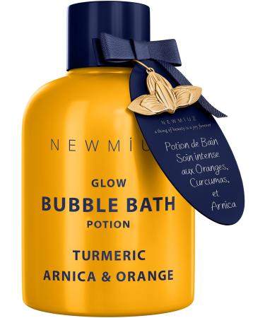 Nutritious Bubble Bath - Luxury Long Lasting Natural Bubble Foaming - Turmeric Orange Arnica Essential Oil - Skin Healing Moisturizing Relaxing & Stress Relief Self-Care Spa Gift for Christmas