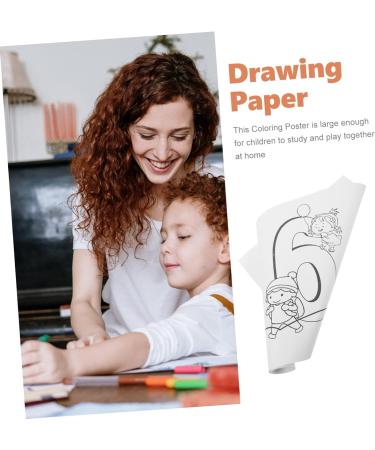 COHEALI 1 Roll Roll Drawing Paper Kids Paint Paper Diy Painting Paper Tracing Paper for Kids Stickers Puzzle As Shown 300X30CM - Buy Online on GoSupps.com