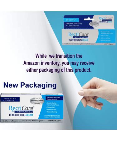 RectiCare Advanced Hemorrhoidal Cream - 30g with Lidocaine for Hemorrhoid Shrinkage and Relief from Itch, Pain, and Burn - Buy Online on GoSupps.com