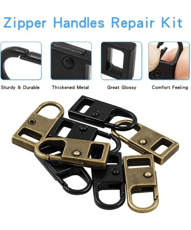 Zipper Pull Replacement - 10 Removable Zipper Pulls | Detachable Backpack Zipper Pulls | Zipper Replacement Slider | Versatile Sturdy Zipper Handle Fixer for Wallets Black Copper - Buy Online on GoSupps.com