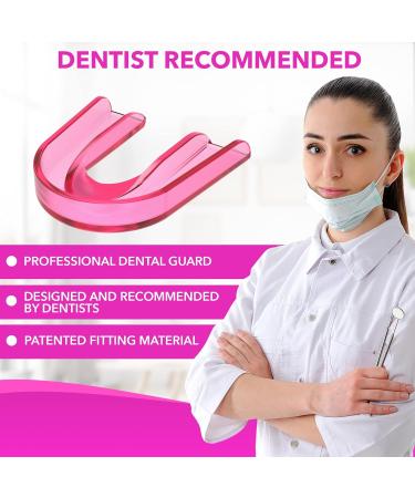 CustMbite Night Guard for Kids - Custom Fit Pink Mouth Guard 2 Pack for Teeth Grinding, Clenching, and Bruxism - Buy Online on GoSupps.com