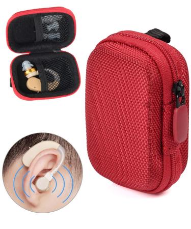 Designed Protective Case for Hearing Aid Hearing Amplifier Personal Sound Amplifier Hearing Device Listening Device Strong Mini Case with Mesh pocket Universal design