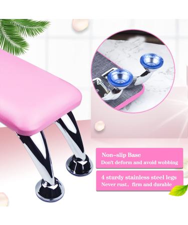 Microfiber Leather Nail Arm Rest Cushion - Hand Rest for Acrylic Nails and Toenails - Manicure Stand Pillow for Nail Art - Pink - Buy Online on GoSupps.com