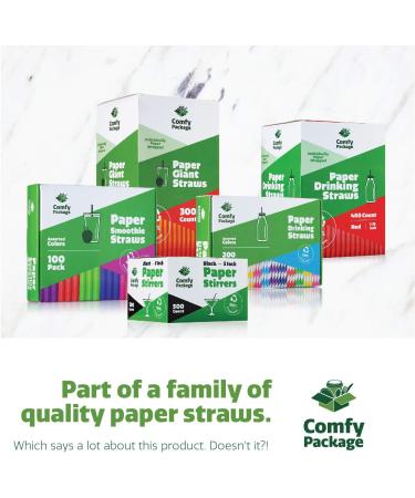 Paper Straws 100% Biodegradable Assorted Colors (Assorted Drinking Straws) - Buy Online on GoSupps.com