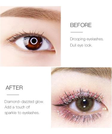 XGZ 4D Shining Lash Mascara Diamond Glitter Mascara Waterproof Delicate Makeup Long Lasting Quick Drying for Ladies Easy to Remove - Buy Online on GoSupps.com