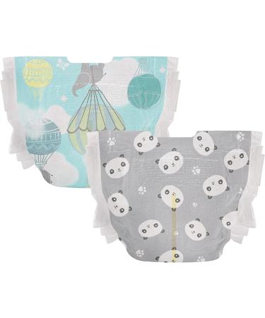 The Honest Company Clean Conscious Diapers | Plant-Based & Sustainable | Newborn Size 76 Count - Above It All + Pandas Club Box - Buy Online on GoSupps.com