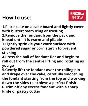 RENSHAW Fondant Icing 2.2 LB - Smooth, Easy to Use Vegan Fondant for Cake Decoration - White, Kosher & Halal Approved - Buy Online on GoSupps.com