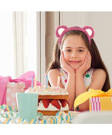 Wittocs Rose Red Bear Ears Headband for Women and Girls - Cute Fashion Plush Ear Headwear for Makeup and Face Washing - Perfect for New Year, Christmas, Valentine's Day - Buy Online on GoSupps.com