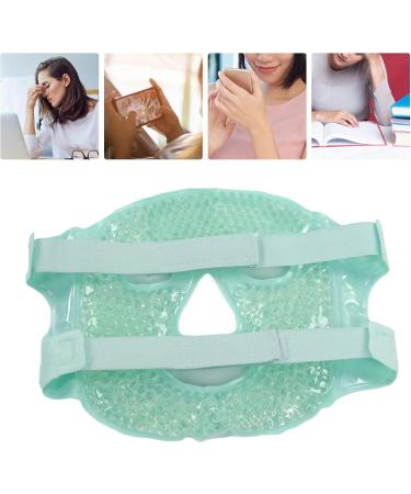  Spacnana Full Face Gel Pearl Warm and Cold Sleep Mask (Light Green) - Buy Online on GoSupps.com