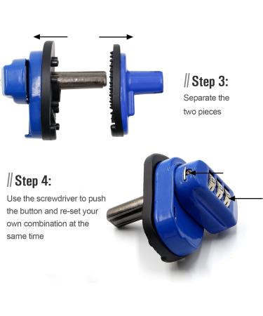 RioRand Trigger Lock 3-Digit Combination Gun Lock Set - Blue (5PCS) | Gun Safety Accessories - Buy Online on GoSupps.com