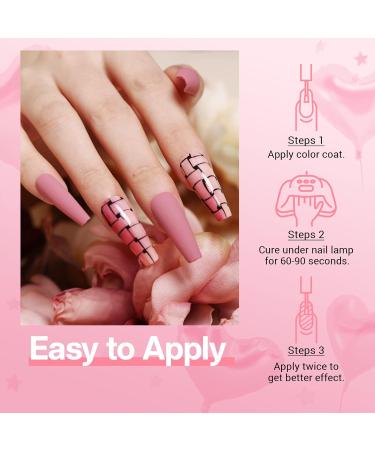 Modelones Gel Nail Kit with 48W Lamp - 12 Colors Pink Polish Set + UV LED Lamp - Starter Kit with Top & Base Coat for DIY Manicure - Buy Online on GoSupps.com