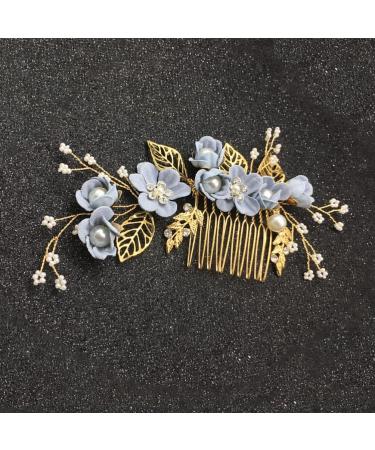 POPETPOP Wedding Hair Comb Bridal Headpiece: Bridal Hair Comb Hair Side Comb Wedding Hair Clip Hair Barrette for Bride Bridesmaid Wedding Dress Accessories Blue - Buy Online on GoSupps.com
