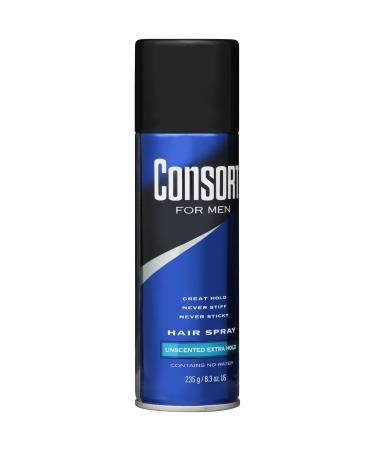 Consort For Men Hair Spray Unscented Extra Hold 8.30 oz (Pack of 2)