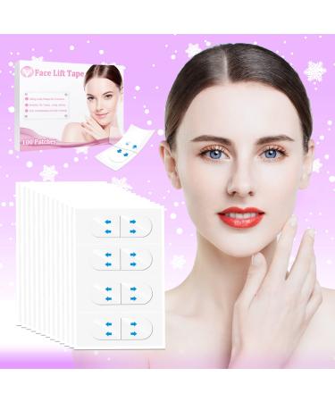 Face Lift Tape Invisible 100PCS Invisible Face Lifter Tape  Face Lift Tapes and Bands  Instant Face Lift Facelift Tape for Double Chin Wrinkles Lifting Saggy Skin  Lift Face Lifter Tape Waterproof Thin face tape lifting ...
