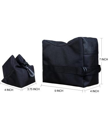 KOSIBATE Shooting Rest Bag w/ Rear Squeeze Bag - Gun & Rifle Sandbag for Precision Shooting | Black - Buy Online on GoSupps.com
