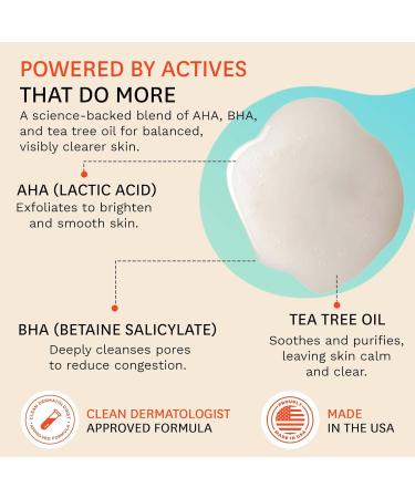 Fig.1 Clarifying Gel Cleanser Refill | AHA BHA Tea Tree Oil Formula for Oily & Sensitive Skin Face wash Deep Pore Cleansing Dermatologist Tested for Acne Prone Vegan & Refillable Solution 100ml Gel Cleanser Routine Cl  - Buy Online on GoSupps.com