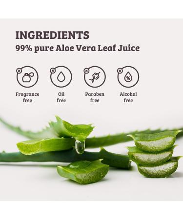 GONATURALS Pure Aloe Vera Gel For Face 250ml - Organic Aloe Vera Gel Rich in Vitamins A C E - Hydrating Aloe Vera Moisturiser - 100% Pure Aloe Vera Gel for Hair and Skin Care - Buy Online on GoSupps.com