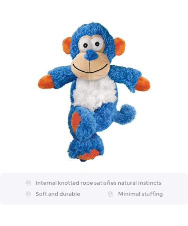 KONG Cross Knots Monkey Toy for Small/Medium Dogs - Internal Knotted Ropes, Minimal Stuffing - Multicolor - Buy Online on GoSupps.com