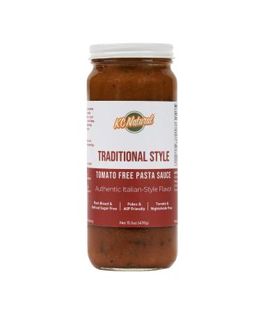 KC Natural | Traditional Style Tomato Free Pasta Sauce | 280mg Sodium (1-pack, 1.00) 1-pack 1.0