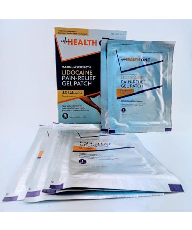HEALTH ONE Maximum Strength Lidocaine Pain Relieving Gel Patch 4% Lidocaine - Buy Online on GoSupps.com
