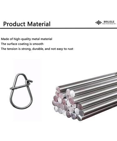 BRILISLE Crankbait Snaps & Snap Clips for Bass Lures - Stainless Steel Duolock Fast Snaps - 45LB Tensile Strength - 50PCS - Buy Online on GoSupps.com