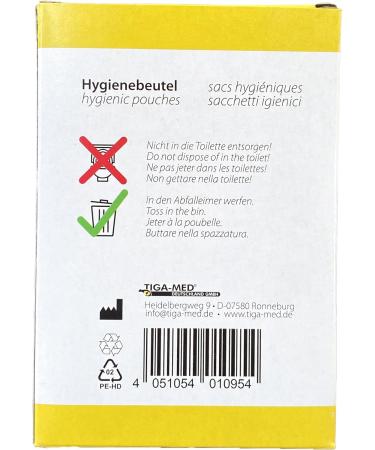 10 Pack Hygiene Bags - PE Bags for Tampons Sanitary Towels & Feminine Hygiene | International Shipping - Buy Online on GoSupps.com